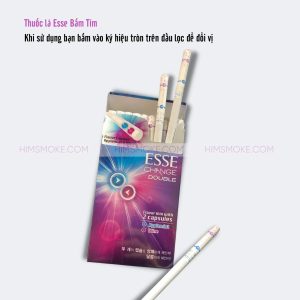 ESSE 2 Bấm Tím Change Double Applemint Wine KT&G (1 cây gồm 10 gói) 6 esse bấm vị nho